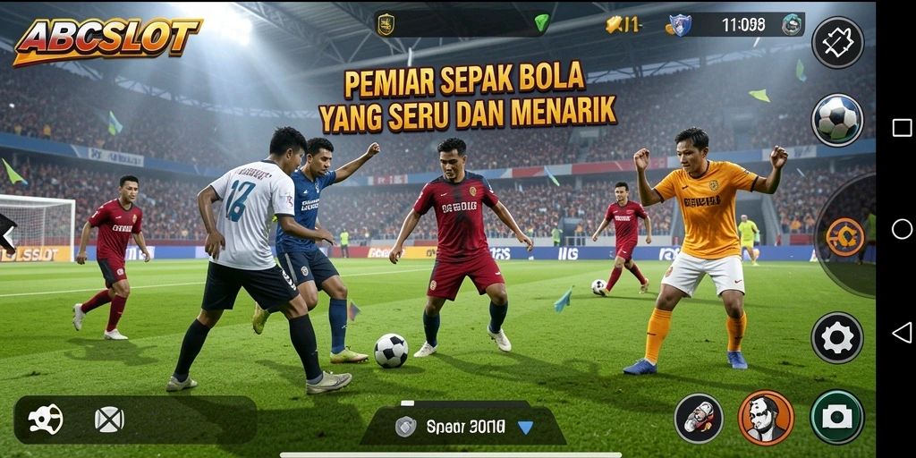 Tampilan grafik menakjubkan dalam gameplay sepak bola.