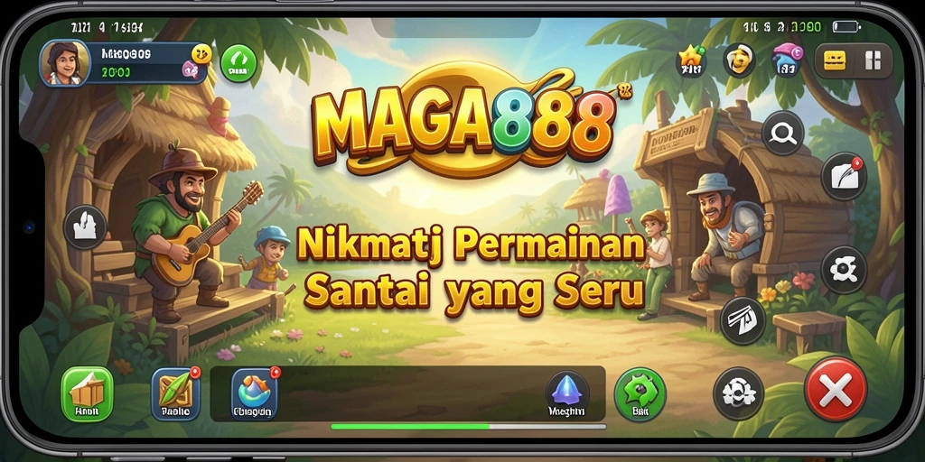 Screenshot menunjukkan gameplay MAGA888 yang penuh warna dan menyenangkan.