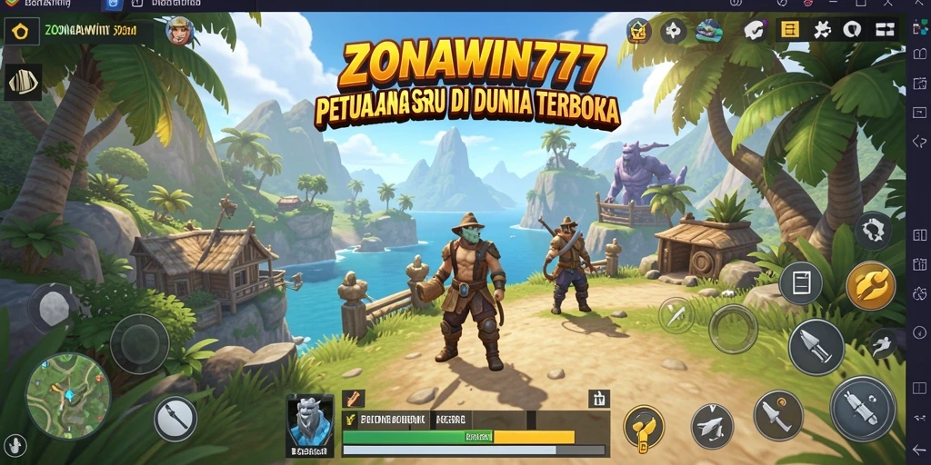 Screenshot ZONAWIN777 menampilkan momen seru petualangan di dunia terbuka.